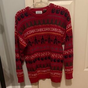VTG School Teacher Red Sweater, Small
